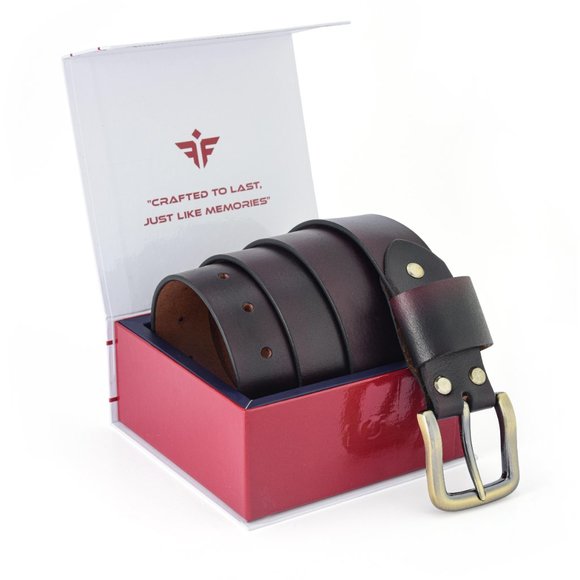 Men's Leather Belt - Antique Dark Maroon Handmade Belt- Free Personalization. - Picture 5 of 15